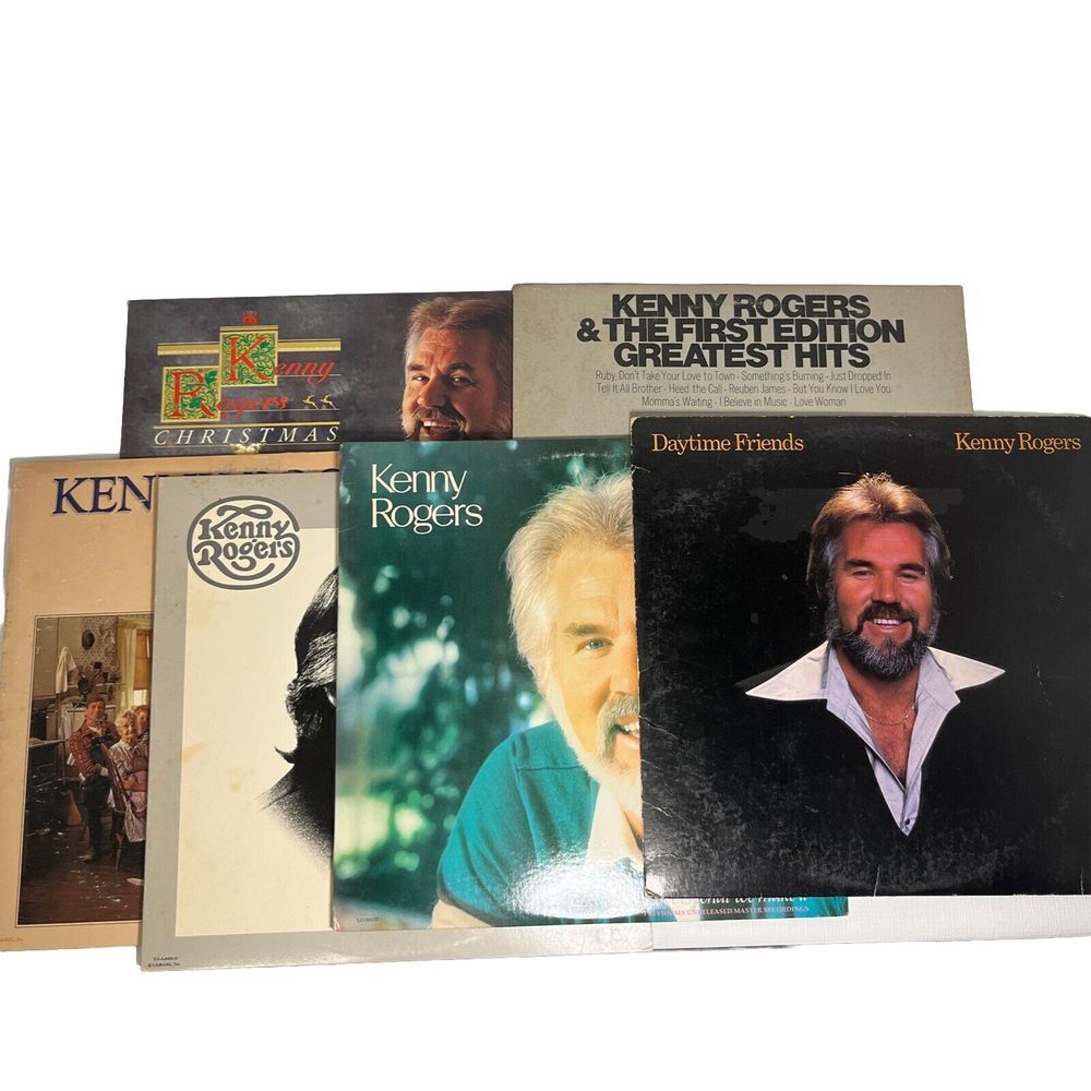 Vintage Kenny Rogers Lot of 6 LP Vinyl Records 70s 80s Country Rock United